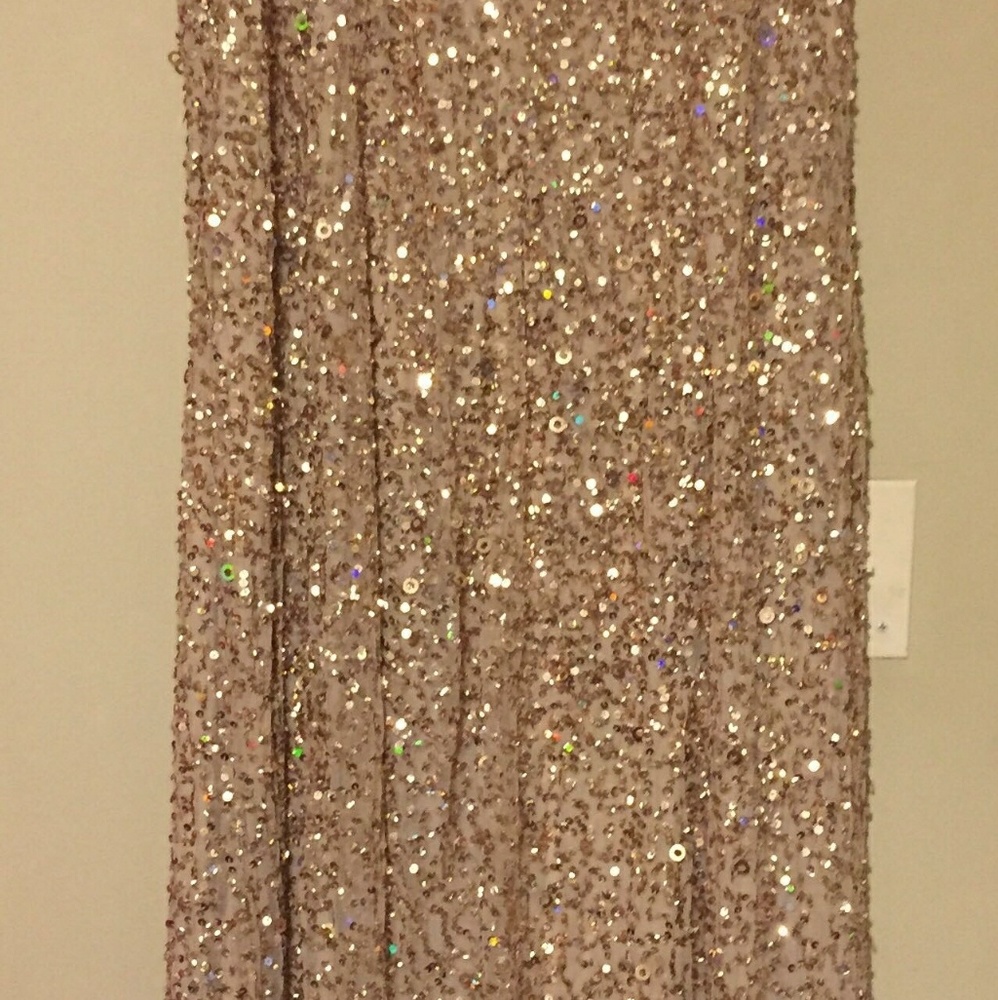 Long sequin party dress